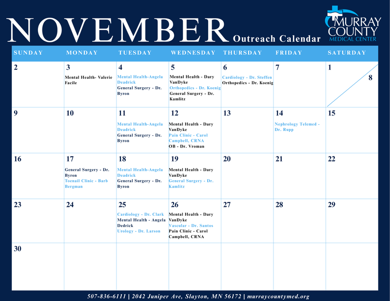 Outreach Calendar 2025