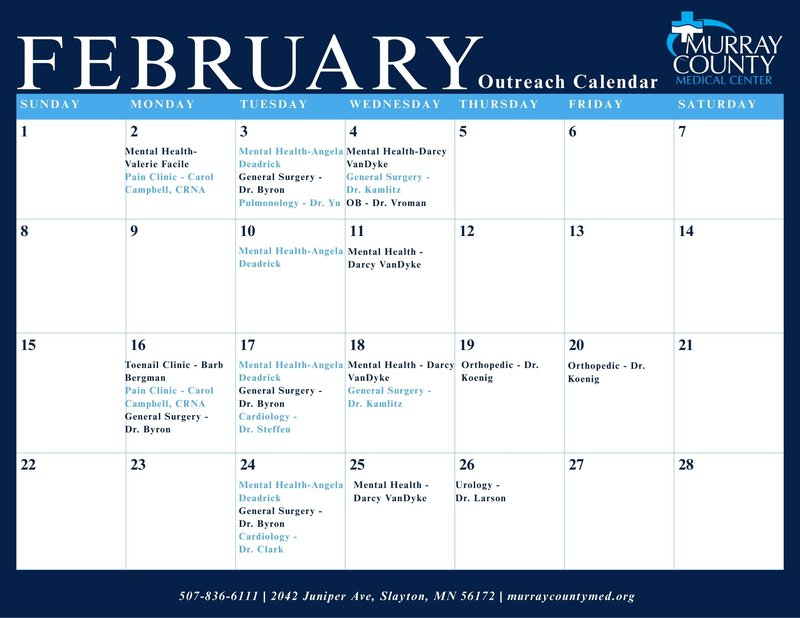 Outreach Calendar 2026