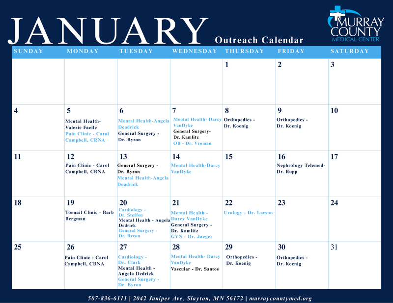Outreach Calendar 2026